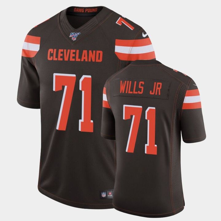 Men Cleveland Browns #71 Jedrick Wills Jr Nike Brown Limited NFL Jersey->cleveland browns->NFL Jersey